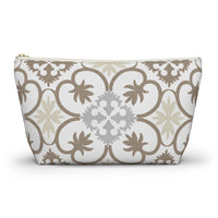 Portugal Tile Accessory Pouch w T-bottom in Brown